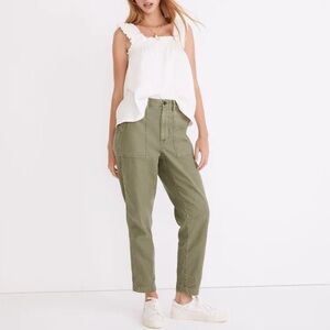 MADEWELL Griff Fatigue Cargo Pants Green High Rise Tapered 29